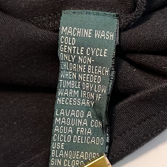 Lauren Ralph Lauren Petite Vintage Black Turtleneck with RL Emblem Size P/P - Picture 9 of 9